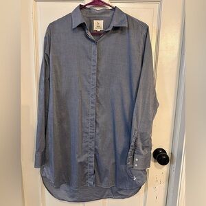 Anthropologie MiH Jeans Blouse Womens Chambray Button Up Tunic Size‎ Small